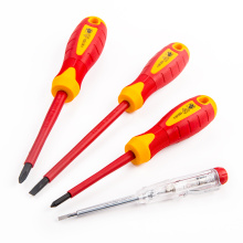 4pcs electrical electrician voltage test pen voltage tester and VDE insulated insulation screwdriver set